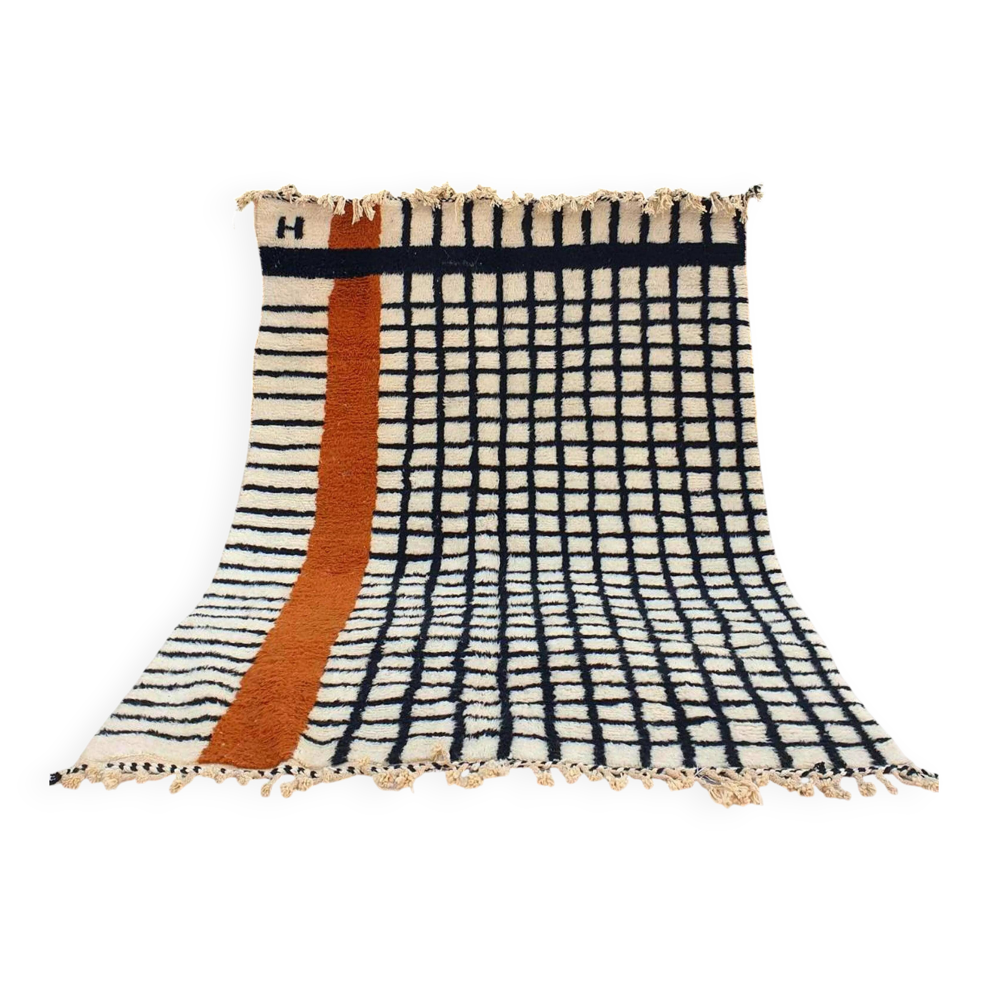 Unique Moroccan rug made of natural wool, 3x2 m.