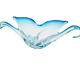 Postmodern Sommerso Murano glass fruit bowl from Mandruzzato, Italy, 1950