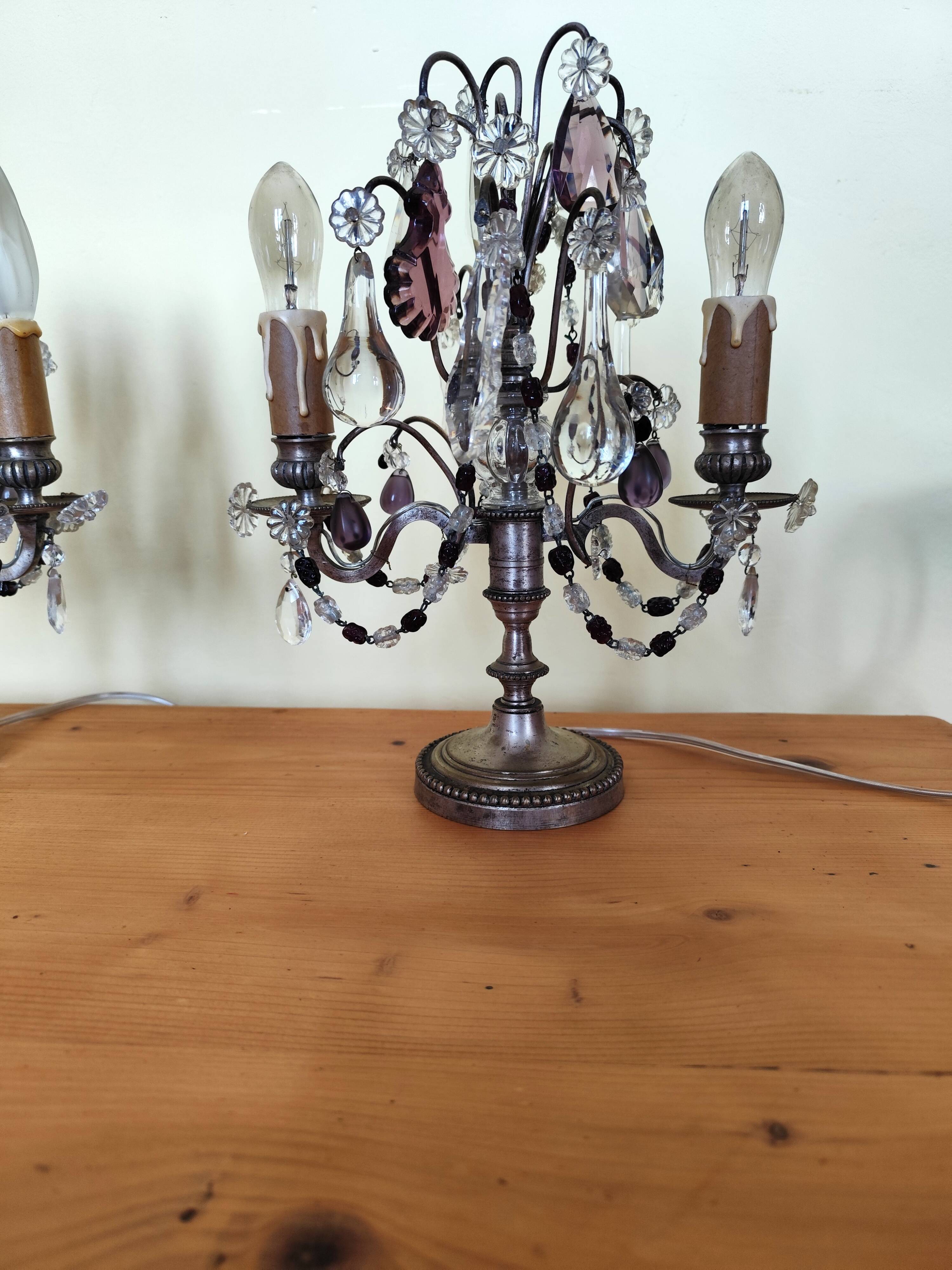 Pair of candelabra lamps