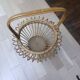 Travailleuse en rotin vintage