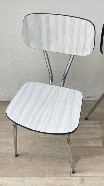 Paire chaises formica vintage