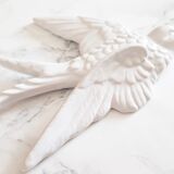 Set of three swallows in white earthenware