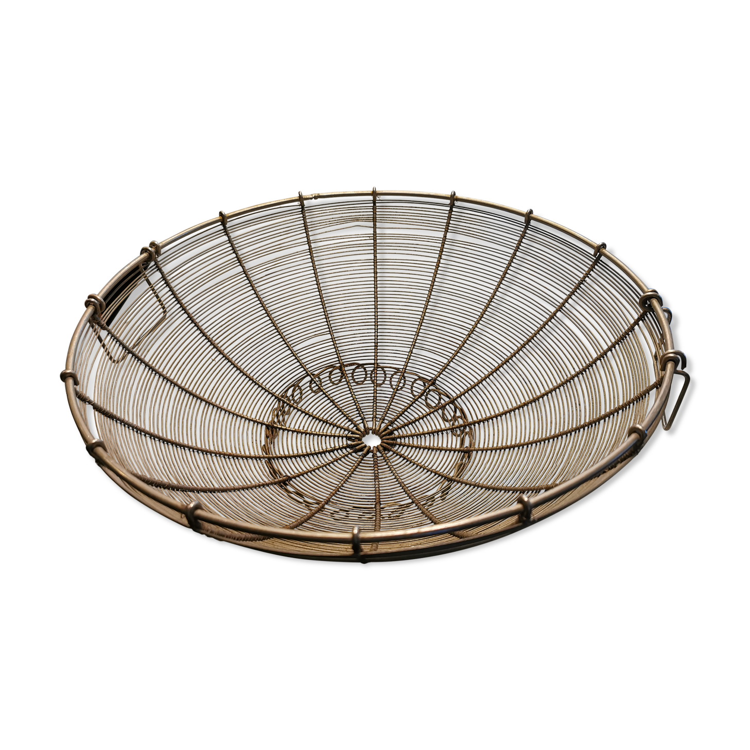 Large old-fruit metal basket