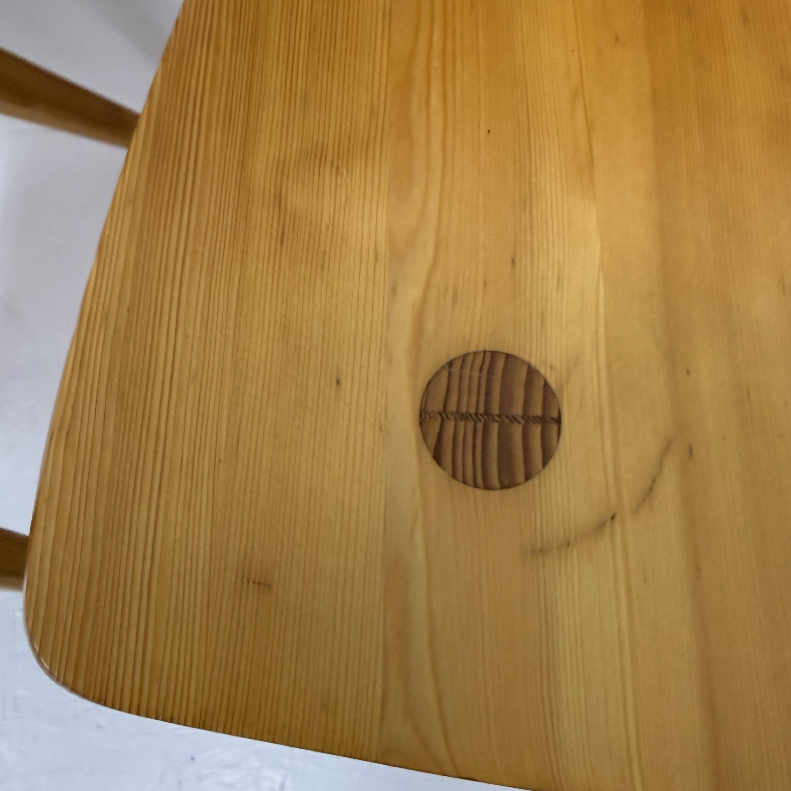 Jacob Kielland-Brandt dining chairs solid pine Denmark , 1960s