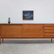 Walnut 'Abstracta' sideboard by Jos De Mey for Van Den Berghe-Pauvers, 1960s