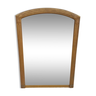 Mirror beveled and his gold frame on the 30 years  - 97x70cm