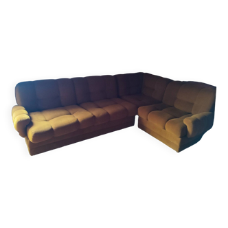 Canapé lit vintage velours côtelé