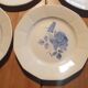 Set 4 flat plates Digoin blue flower