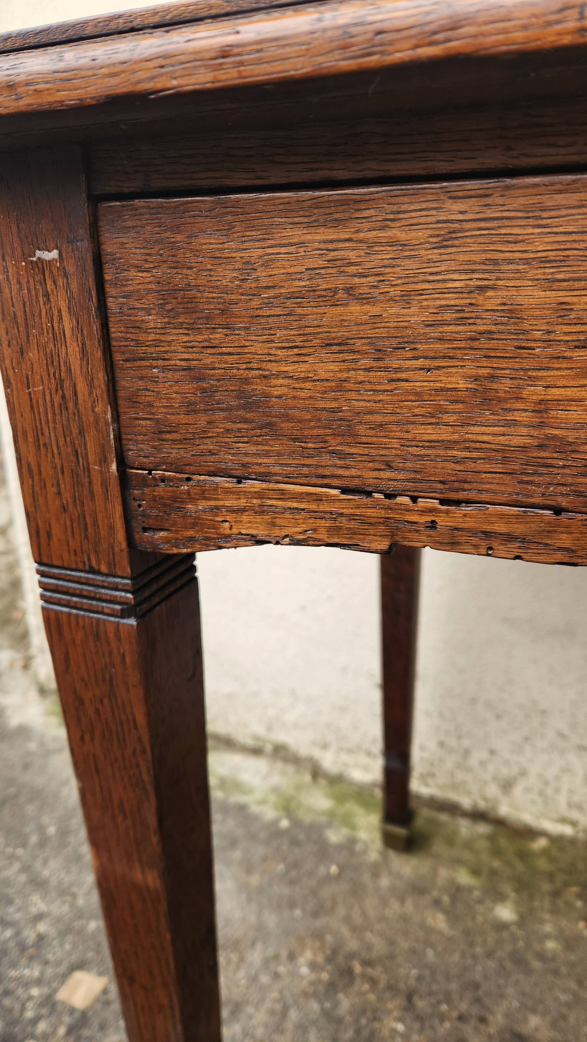 Vintage wooden desk from the 19th century, Louis XVI style.