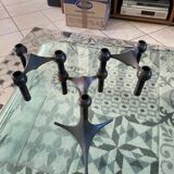 Base for candlesticks + 2 modular candlesticks NAGEL copper brown 1970