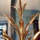 5-light gold-plated iron wheat sheaf chandelier