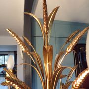 5-light gold-plated iron wheat sheaf chandelier