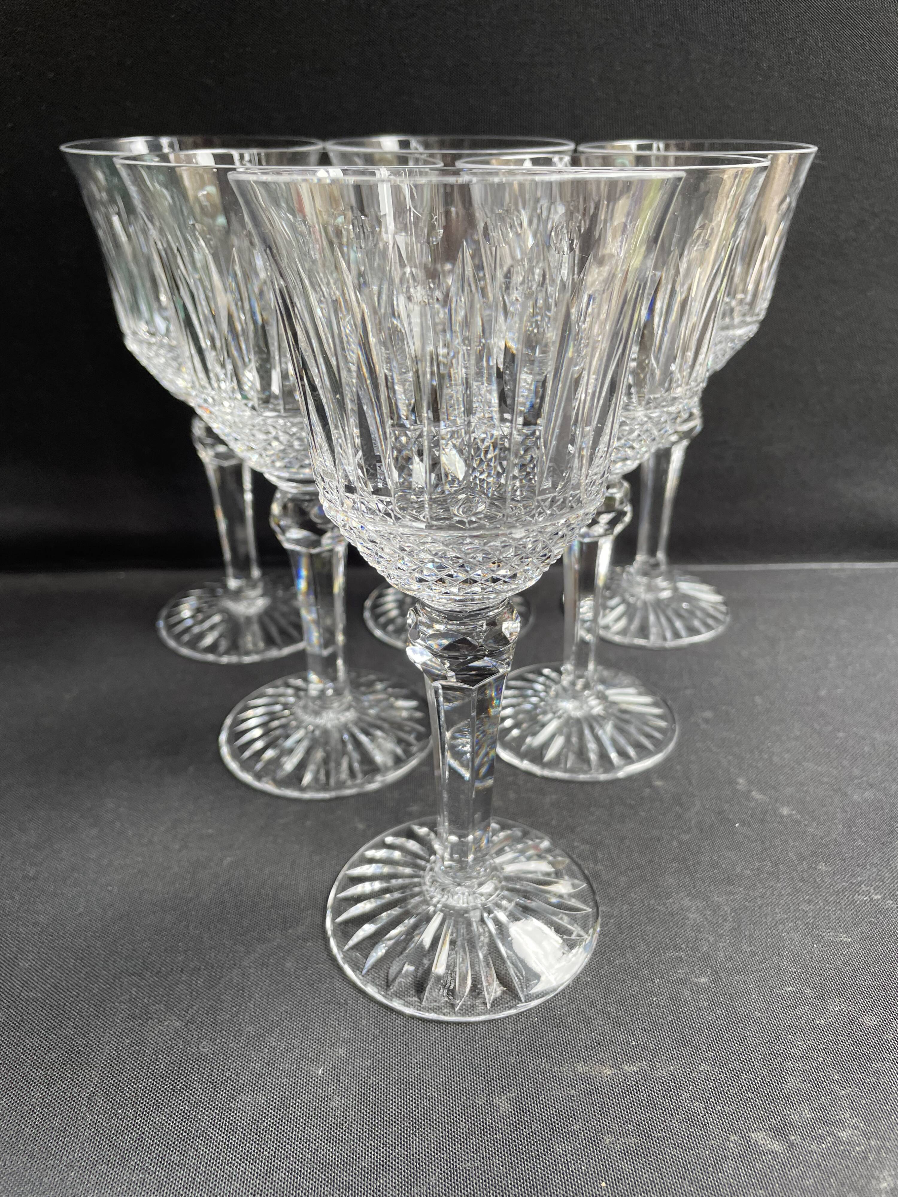 6 Red/White Wine Glasses – Mouth Blown and Hand Cut Crystal