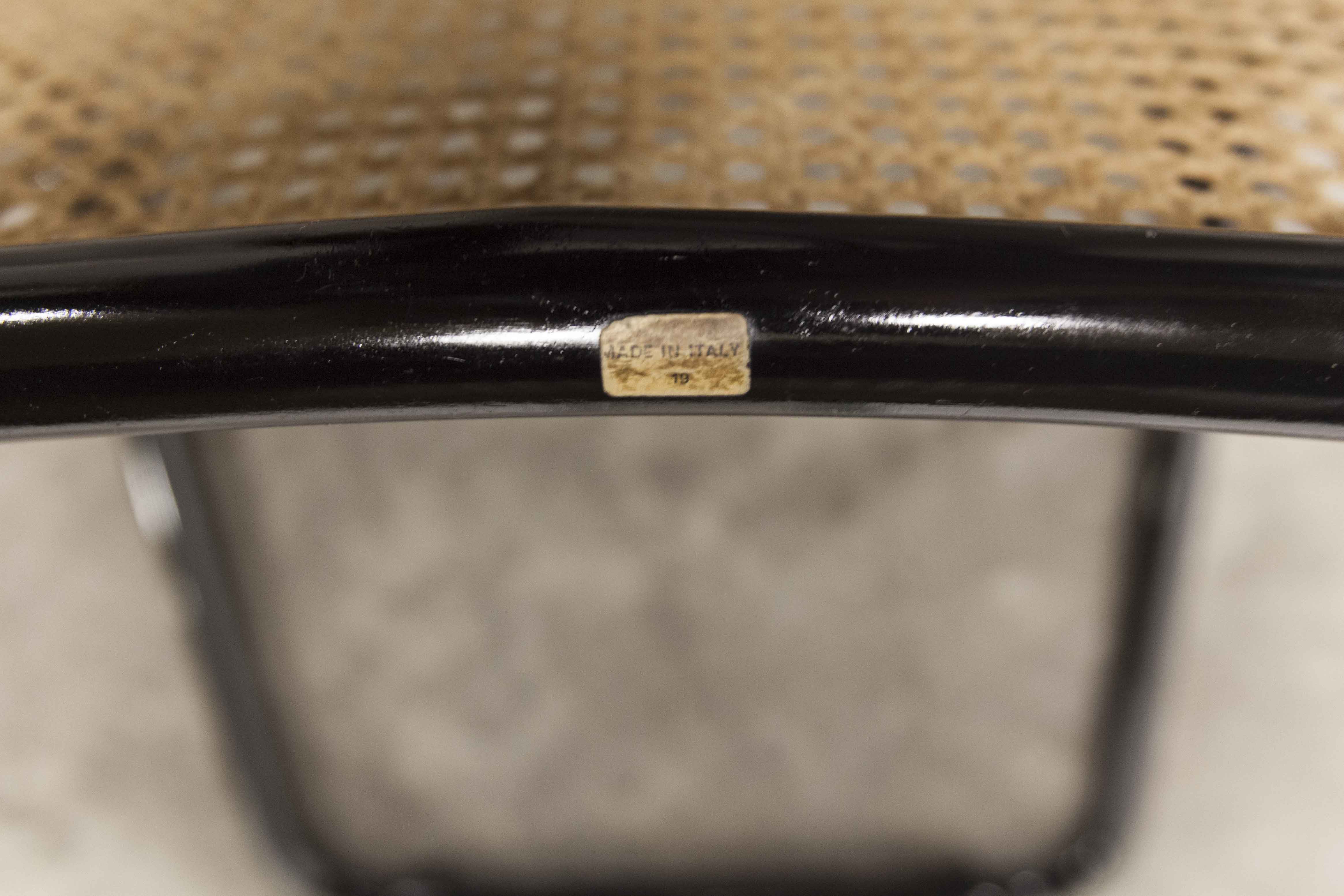 Pair of black Breuer B32 chairs restored, new stamps