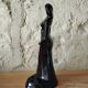 Art Deco statuette of a woman – Elegant dancer – Black earthenware – 1950s