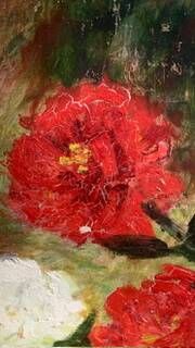 Tableau, painting on canvas, still life, the bouquet of flowers.