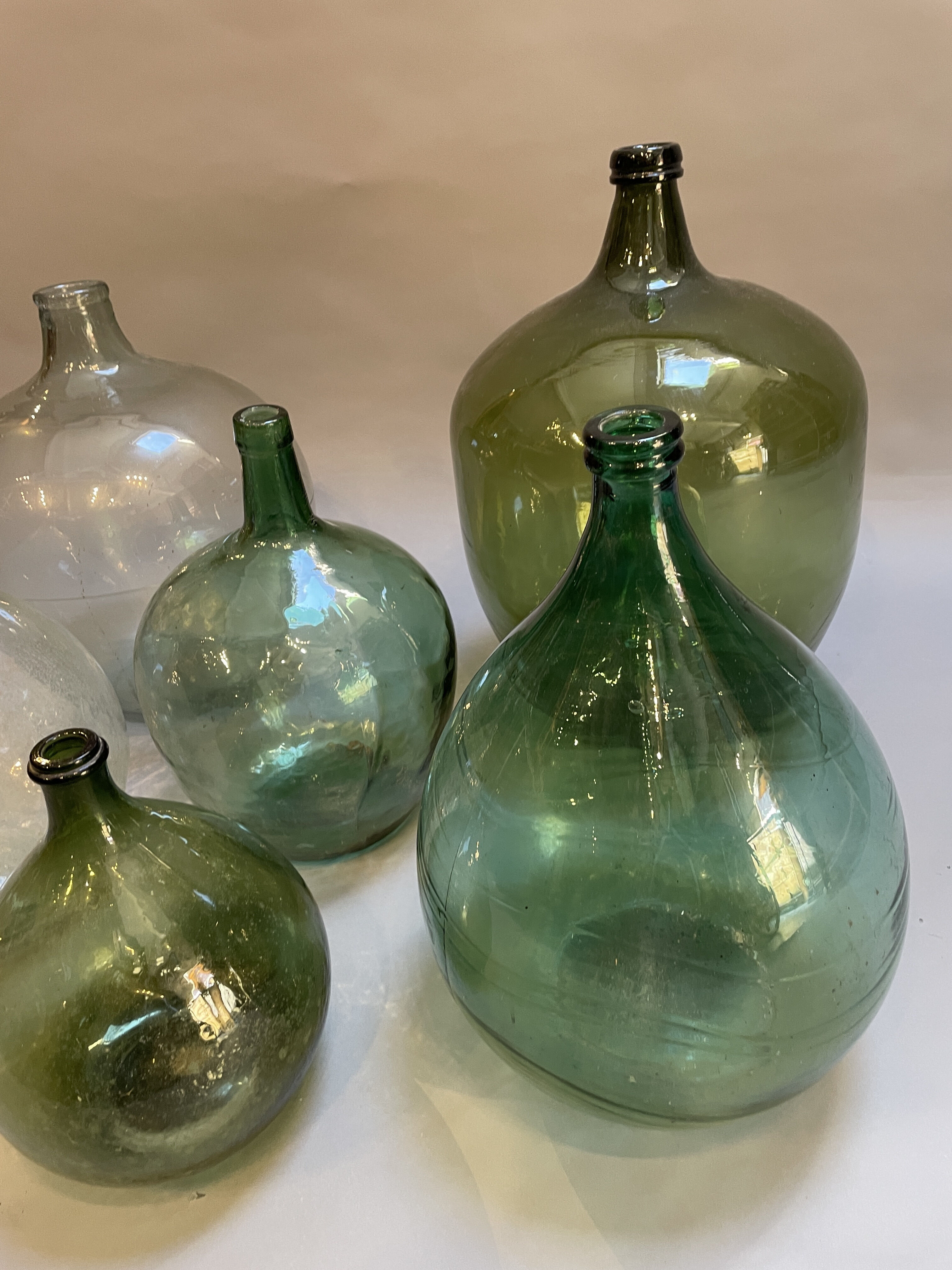 6 large french carboys & demi-johns