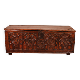 Gothic oak chest