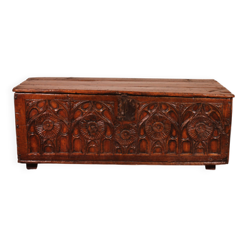 Gothic oak chest