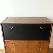 High chest of drawers/vintage desk G Plan Tola & Black design