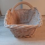 Xxl bleached wicker basket