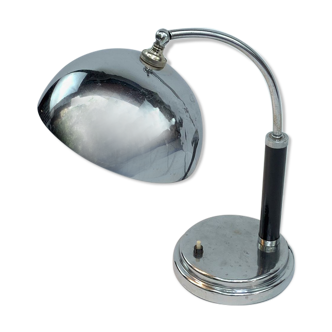Lampe Moderniste spherique Nickelée et Chrome 1930