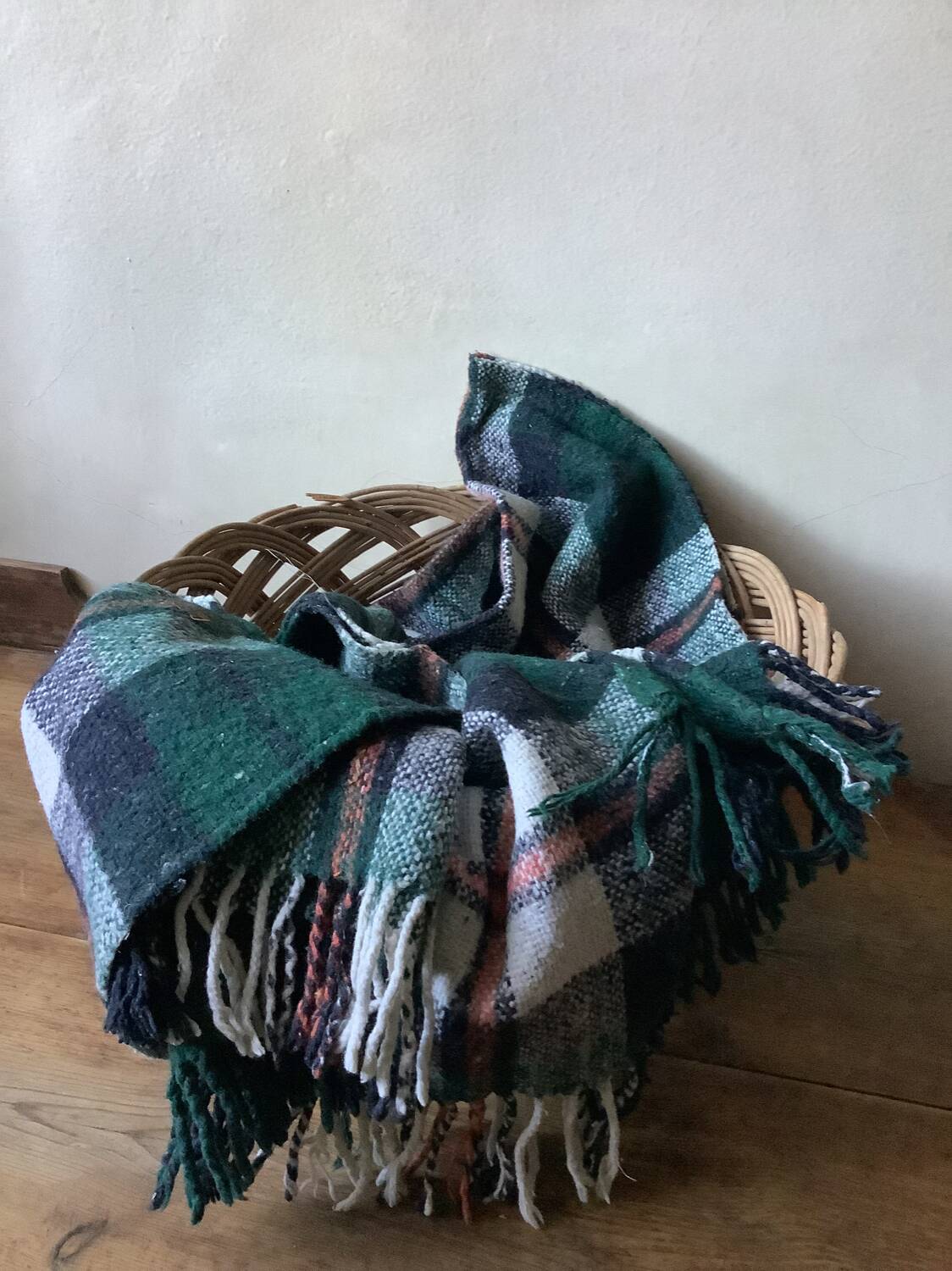 Vintage tartan throw