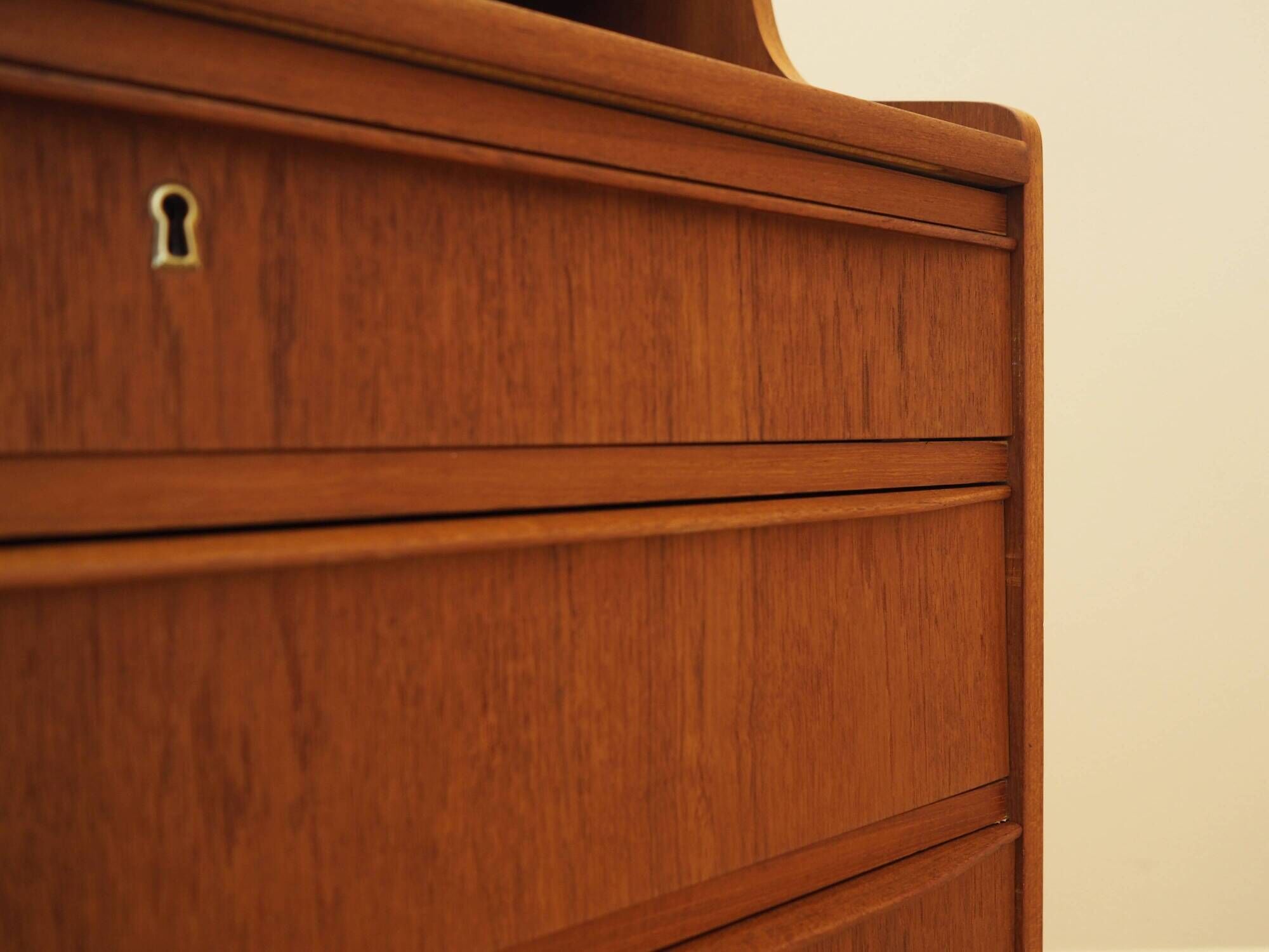 Danish Teak Secretary Desk with Hutch, 1970s