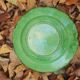 Hollow plate in green glazed clay Etienne Noël
