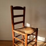 Set of 3 vintage straw chairs