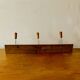 Vintage wooden wall coat rack - triple hook
