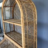 Vintage rattan bookcase