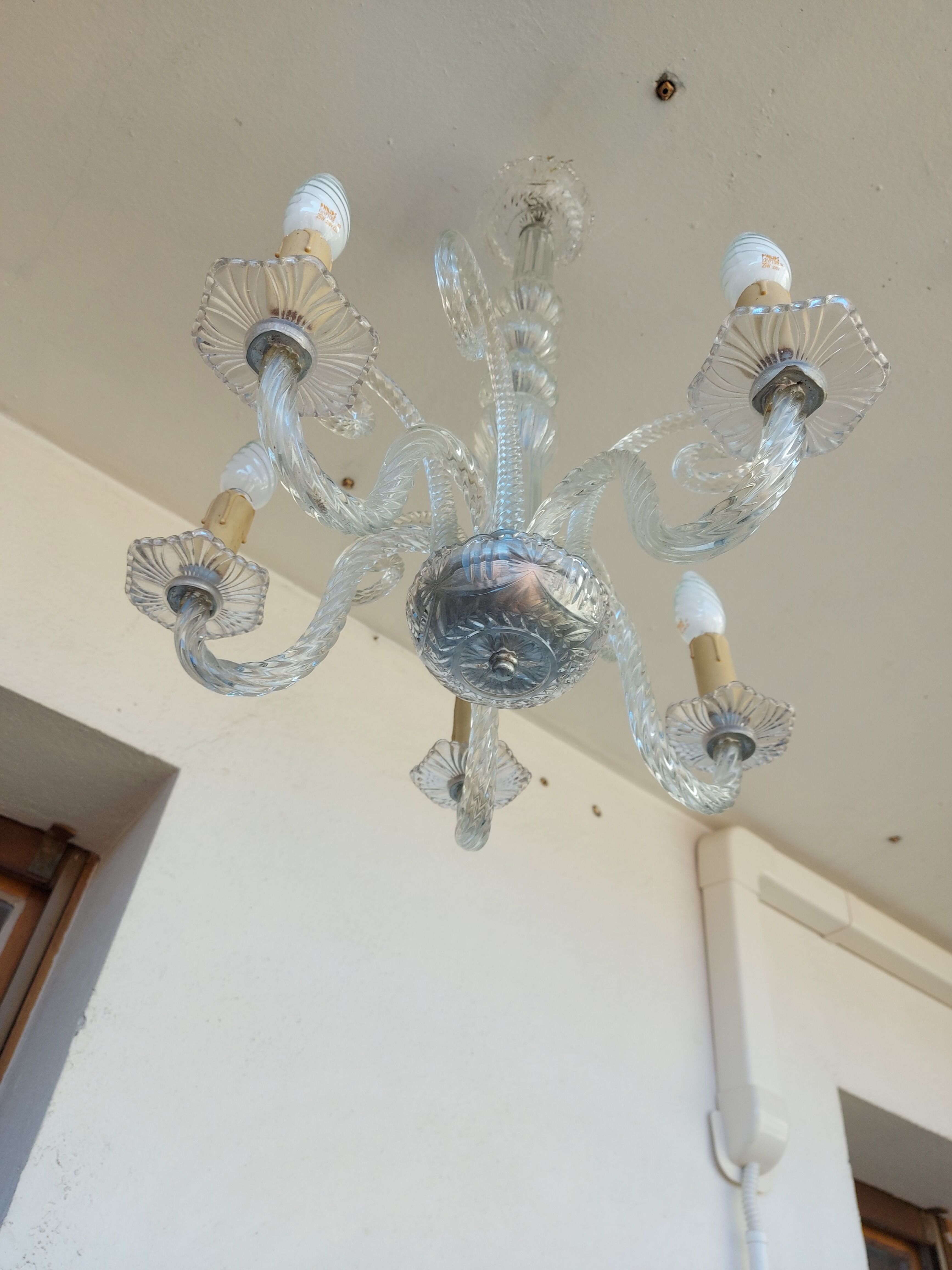 Murano 5-branched chandelier