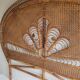 Peacock rattan headboard bed