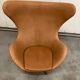 Fritz Hansen Egg Chair 07-'63 Cognac Camel vintage leather NEW CONDITION!!