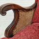 Fauteuil danois en bois de frêne et velour années 1930