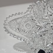 Starry Pattern Crystal Bowl, American, American Brilliant Cut Glass, 1920s.