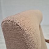1960s, Scandinavian design, highback armchair, original condition, furniture velour, beech wood.