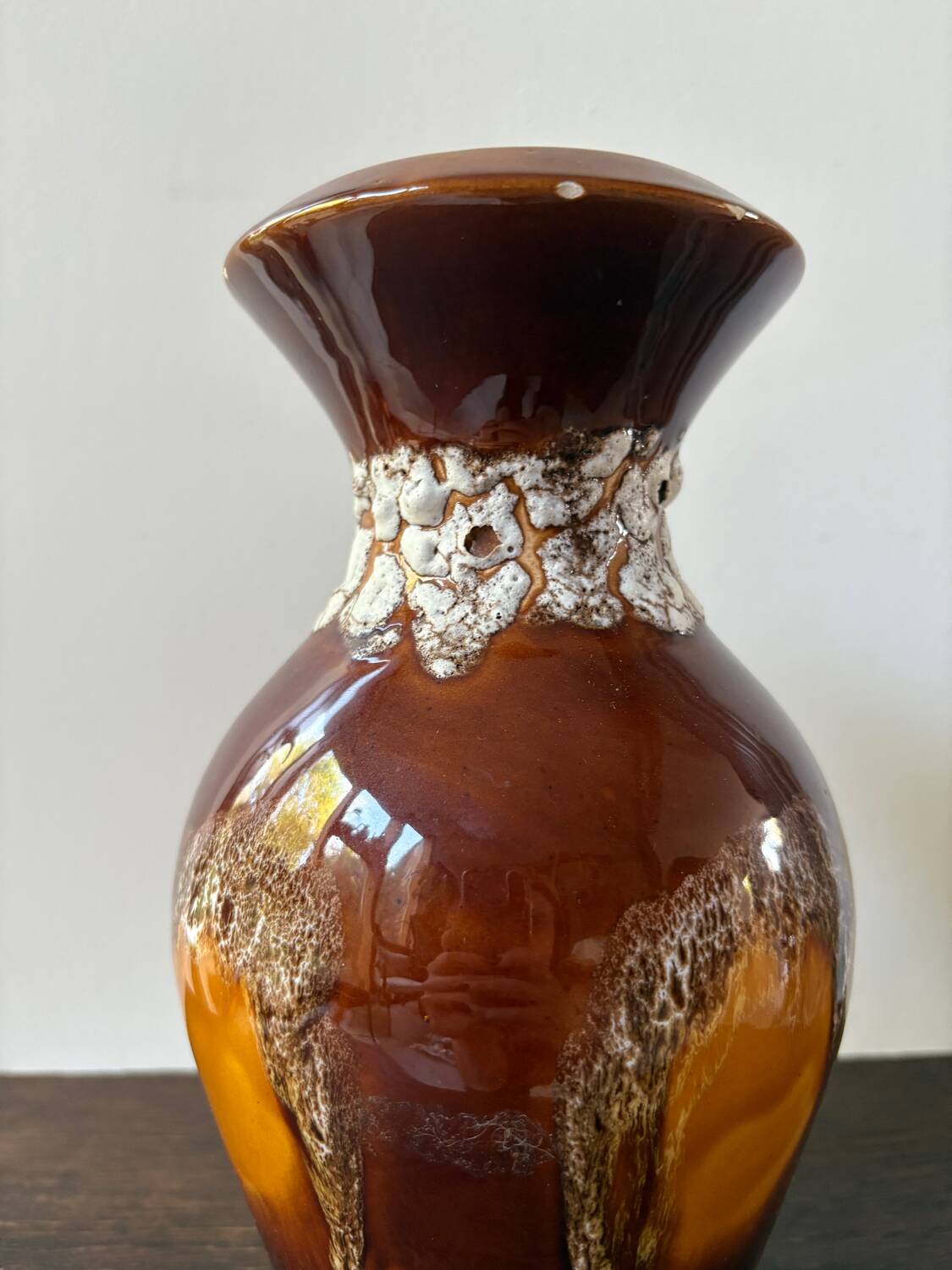 Vallauris ceramic vase, Fat Lava