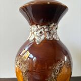 Vallauris fat lava ceramic vase