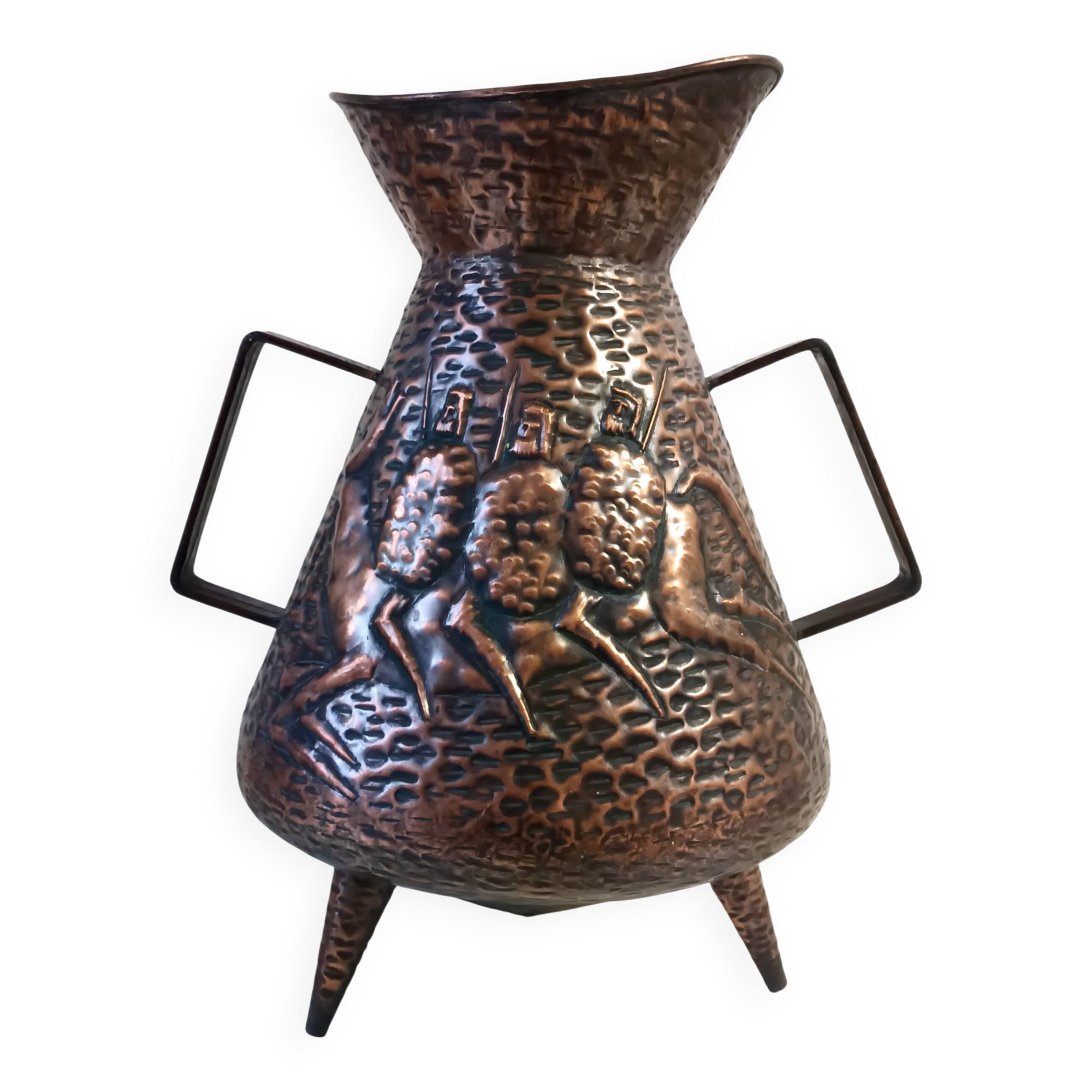 Vintage Copper Umbrella Stand Attr. to Angelo Bragalini, Italy