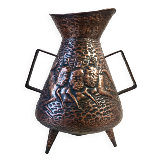 Vintage Copper Umbrella Stand Attr. to Angelo Bragalini, Italy