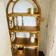 Vintage bamboo rattan shelf bookcase