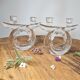 Pair of vintage Art Vannes crystal candlesticks – seventies design