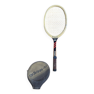 Vintage adidas tennis racket ilie năstase wood + black cover
