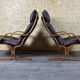 2x 60s 70s Easy Chair Leather Armchairs Westnofa Norway Mid Century