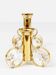 Palwa Gaetano Sciolari style candle holders in brass and crystal, 1970s