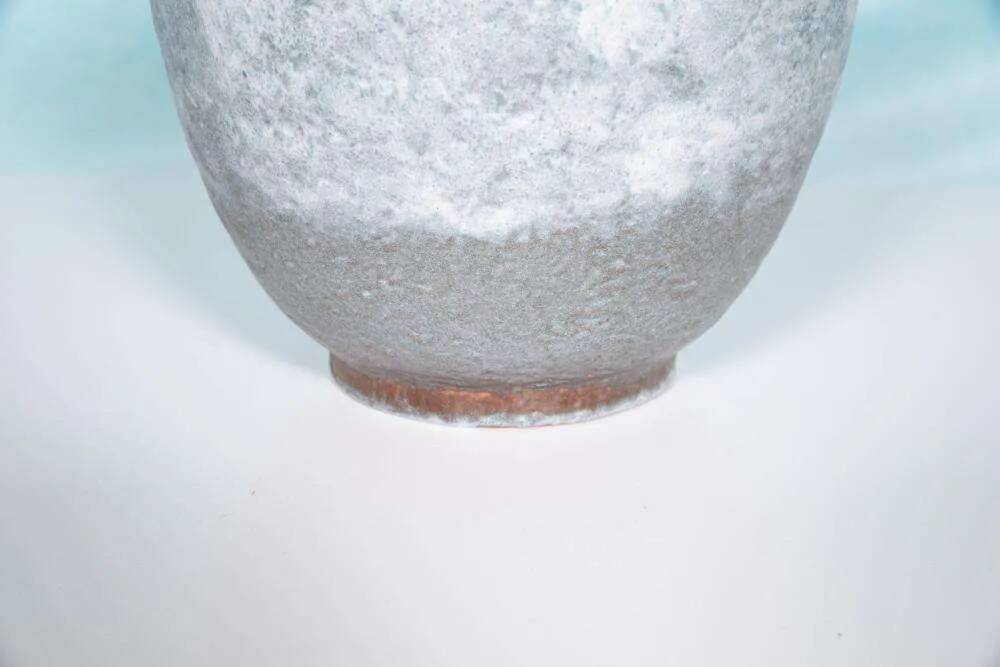 Light blue vintage vase Scheurich 185-39, 60s Japandi vase