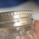 Set of hallmarked silver and fluted domed glass salt/pepper shakers