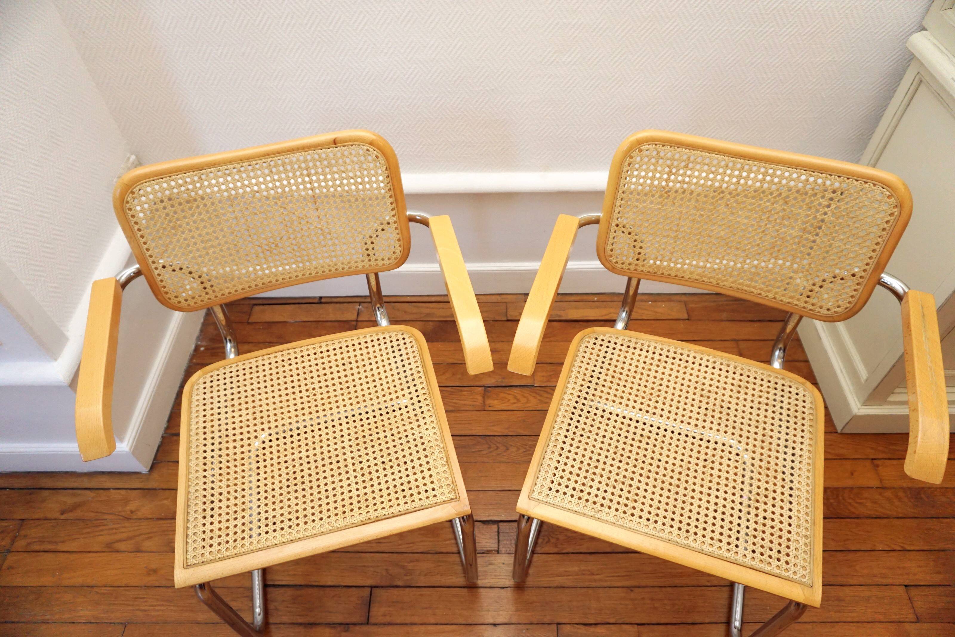 Pair of armchairs B64 Marcel Breuer
